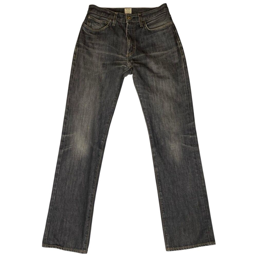 J Crew Vintage Slim Jeans Mens 30x32 Black Denim Handmade in Canada 100% Cotton